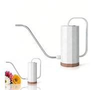 Indoor Watering Can, Plastic Small Watering Can for Indoor with Long Spout for House Plant Garden Flower Shop Home (White)