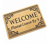 Indoor Welcome Please Leave by 9 Doormat Welcome Mat Entrance Washable Apartment Garage Front Porch Decor 30X18 Inch