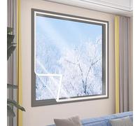 Indoor Window Insulation Kits,Secondary Glazing Kit for Winter,Reusable Window Cold Protection Film,Sound Insulation Transparent Insulating Foil,with Magic Tape (80x220cm/31 x87)