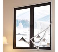 Indoor Window Insulator Kit,Sound Insulation Transparent Film,Reusable Plastic Window Wrap,Weatherproofing Insulating Foil,Secondary Glazing Kit,for Winter Keep Cold Out (75x150cm/30 x59)