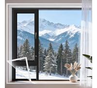 Indoor Window Insulator Kits,Reusable Plastic Window Wrap,Sound Insulation Transparent Film,Secondary Glazing Film,Insulating Foil for Winter & Cold,Customizable (100x160cm/39 x63)