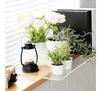 Indoor Window Plant Shelf Extender, Waterproof Window Sill Extension Board, Minimalist Plastic Spice Rack for Home and Medicine Cabinet (60x20cm)