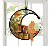 Indoor Window Suncatcher, Cat Suncatcher for Window - Acrylic Cat Ornament Window Sun Catcher, Decorative Ornaments, Delicate Wall Decoration for Home, Art for