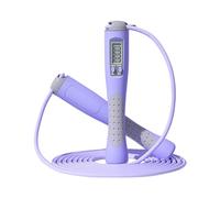 Indoor with Digital Counter for Adults Adjustable 28m Smart Workout Precision Bearing Swivel -Slip Foam Grip Portable Fitness Gear for Home Gym Training Steel Wire Cord (D, 280cm)