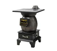 Indoor Wood-Burning Heating Stove, Cast Iron Rural Heating Stove, Smokeless Cooker, Energy Power Saving, for Indoor Outdoor(51cm/20in)