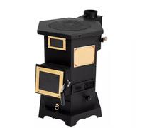 Indoor Wood Burning Stove, Efficient Multi-Function Gasification Heating Stove With Visible Window, Large Oven & Ashs Drawer, Cast Iron Core, Smokeless(200cm chimney)