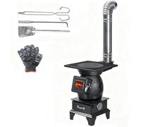Indoor Wood-Burning Stove, Multipurpose Heating & Cooking Unit with View Window, Energy Efficient, Perfect for Rural Warming, Villa, Garden, Fishing Adventures