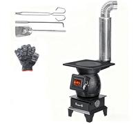 Indoor Wood-Burning Stove, Multipurpose Heating & Cooking Unit with View Window, Energy Efficient, Perfect for Rural Warming, Villa, Garden, Fishing Adventures