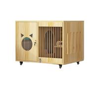 Indoor Wooden Pet Cage with Thickened Design and Multiple Vents, Easy to Assemble and Move, Ideal for Cats, Ferrets, Chinchillas, Rabbits, and Other Small Animals