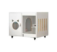 Indoor Wooden Pet Cage with Thickened Design and Multiple Vents, Easy to Assemble and Move, Ideal for Cats, Ferrets, Chinchillas, Rabbits, and Other Small Animals