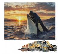 Indoor Wooden Puzzle, Adults, Majestic Orca Whale Killer, 1000 Pieces | Puzzle for Adults: activity for family time at your own pace.