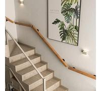 Indoor Wooden Stair Railing 1-20ft, Sturdy Non-Slip ils for Stairs, Wall-Mounted Grab Bar for Elderly, Kids, Lofts, Patios - Safe Support for Corridors & Staircases