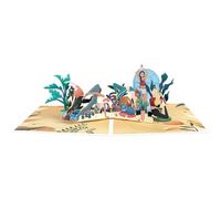 Indoor Yoga Greetings Card 3D Popup Sport Greetings Cards with Envelope Birthday for Grandmas Mom Mother Day Gift Birthday