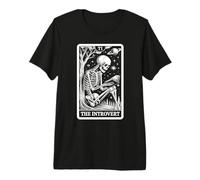 Indoorsy The Introvert Tarot Card Skeleton Reading Introvert Premium T-Shirt
