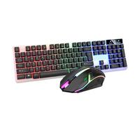 IndoTeam Gaming Keyboard and Mouse Set - LED Light Up USB Wired Keyboard Mouse Mechanical Feeling - Compatible with PC Laptop Windows Gamer Xbox one PS4 PS5 - UK Layout
