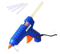 IndoTeam Hot Glue Gun Kit with 4 Glue Sticks - Mini Melt Gun for School Crafts DIY Arts and Quick Home Repairs - Fast Heating 20W Blue Stick Melter with 7mm x 100mm Sticks