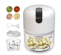 IndoTeam Mini Blender Food Chopper 250ml - Mini Chopper with Rechargeable Battery through USB Type-C Charging Port - Portable Food Processor with 3 Sharp Blender - 250ml Portable Foods Processors