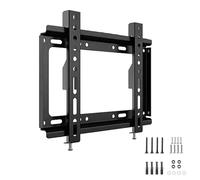 IndoTeam TV Wall Bracket for 14 inch to 42 inch Screens - Fixed TV Wall Mount for Flat Panel TVs - Ultra-Slim Low Profile Universal Brackets VESA 75 x 75mm to 200 x 200mm up to 25KG - Black