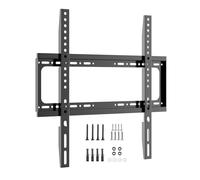 IndoTeam TV Wall Bracket for 26 inch to 63 inch Screens - Fixed TV Wall Mount for Flat Panel TVs - Ultra-Slim Low Profile Universal Brackets VESA 200 x 200mm to 400 x 400mm up to 50KG - Black