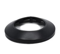 Indprod Fit 1.97" Outer Diameter Flange Water Pipe Cover Decoration Black Pipe Cover Radiator PP Plastic 50mm Escutcheon Collar for Wall Pipe Tube Decoration 2PCS