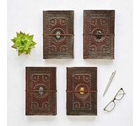 Indra Extra Large Embossed Stoned Leather Journal 135 x 215 mm