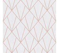 Muriva Indra Geometric Glitter Wallpaper Rose Gold (154102)