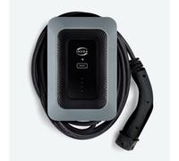 Indra Smart Lux Elgar Grey Ev Charger 7.4Kw, 10M Tethered Cable, Works With Solar, Octopus Compatible
