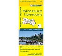 Indre-et-Loire Maine-et-Loire - Michelin Local Map 317 : Map