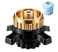 Indrnif Gas Cartridge Adapter Compatible with Campingaz CV Easy Clic Screw Valve, Transition from Bayonet Lock to 7/16 Inch Screw Thread Connection, Gas Adapter Connection for Outdoor Cooker