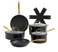 Induction Base Nonstick Pots & Pans 9 Piece Set, Kitchen Cookware Sets, Dishwasher Safe Non Stick Cooking Set with Frying Pans Saute Pan Casserole Saucepan Pan Productor Electric, Gas and Ceramic Hobs