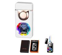 Induction Butane Lighters, Rechargeable Dual Flame, Adjustable Fire Starter, Multiple Ignition Methods, Perfect for Gifts and Collections