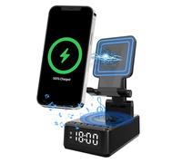 Induction Charger, Bluetooth Speaker with Clock, for Samsung Portable Stand, Gift Idea for Men, Women, Mom, Dad, Birthday, Christmas