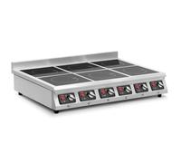 Induction Cooker 6 x 28 cm 60 to 240 °C 400 V Timer Royal Catering - Induction Hobs by Metallic silver