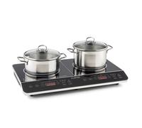 Induction Cooker Double 2 Ring Timer Glass Ceramic Electric Hot Plate Hob Black