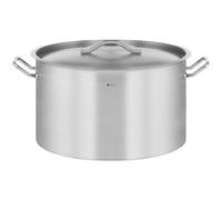 Royal Catering Induction Cooking Pot 59 l Ø 50 cm Bottom Thickness 5.5 mm 3-ply with Lid for All Stove Types, 20% Faster Cooking, 30% Energy Saving Stainless Steel Soup Pot