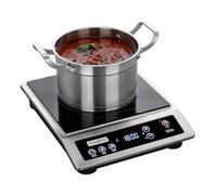 Induction Cooktop, Portable Cooker, Large 8” Heating Coil, 18/10 Stainless Steel Commercial-Grade Burner with NSF-certificated, 10-Hour Timer, 1800W Professional Countertop