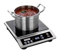 Induction Cooktop, Portable Cooker, Large 8” Heating Coil, 18/10 Stainless Steel Commercial-Grade Burner with NSF-certificated, 10-Hour Timer, 1800W Professional Countertop