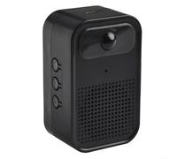 Induction Doorbell with Smart Sensor, 5-6m Range, 30 Custom Voice Recordings, 3-Level Volume, Punch-Free Install for Home Shop, Wireless Welcome Greeter (Black)(Black)