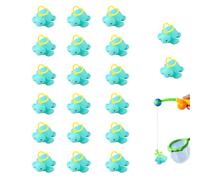 Induction Duck Fishing Toy With Hook - 20 Pieces Paddling Pool Squeezing Toy With Hook, Floating Sensor Bath Toys, Summer Duck Figures For Kids - Sea turtle