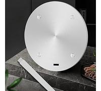 Induction Heat Diffuser Plate, Beswarmy Stainless Steel Induction Adapter Plate with Removable Handle for Gas Stove, Coffee Milk Cookware Induction Hob Simmer Ring Plate 28cm