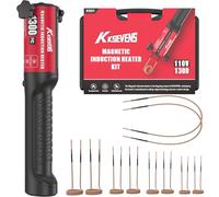 Induction Heater Bolt 1300W 110V,Induction Bolt Heater Removal Tool Kit with 10 Coils for Rusty Screw Removing,Red