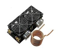 Induction Heater, DC 12V-48V 2000W ZVS Induction Heating Board Module Flyback Driver Heater with Coil Dual Fan Power Supply Kit