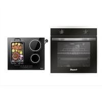 Induction Hob 4 Burners and White Oven