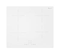 Induction Hob 60 cm 4 Plates, Delicate White Glass Induction Hob with Boost Function, 9 Power Levels & 1-99 Min Timer, Automatic Shut-Off Protection, Child Lock, 7200 W