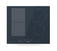 Klarstein Delicatessa 60 Hybrid Induction Hob - 4-Zone Built-In Electric Induction Cooker, 7000W Booster, Flexzone, Slider Control, Child Lock, Anthracite Glass-Ceramic