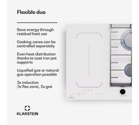Induction Hob 60 cm Gas Hob Hot Plate Electric Cooker 4 Zones Child Safety White