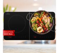 Cookio double induction hob 3500 W timer glass ceramic