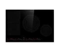 Induction Hob 77 cm Hot Plate Electric Cooker 4 Zones Hybrid 7200W Touch Black