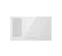 Induction Hob 90 cm 5 Ring Glass Ceramic Electric Induction Range Cooker White