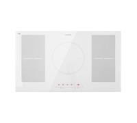 Induction Hob 90 cm 5 Ring Glass Ceramic Induction Range Cooker White Electric